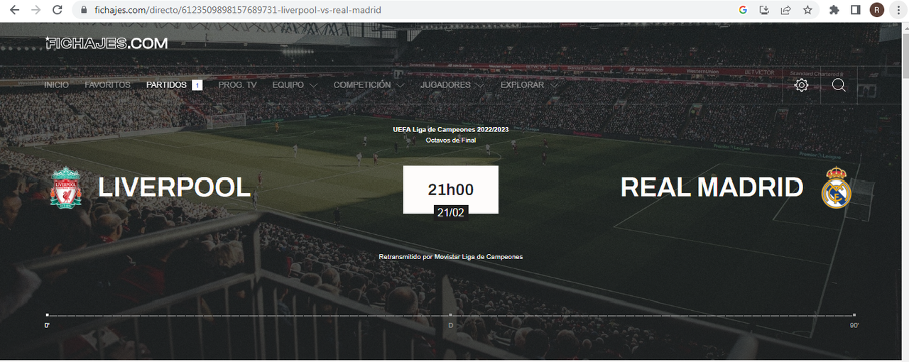 Página web Fichajes